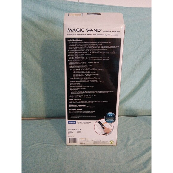 VuPoint Magic Wand Portable Scanner PDS-ST415R-RED - In BOX - Picture 3 of 4